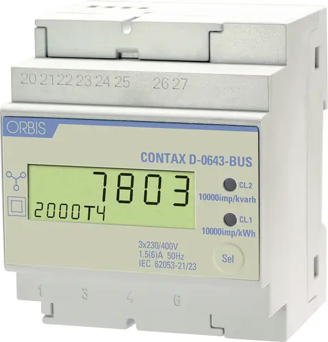 ORBIS Zeitschalttechnik kW-Zähler OB709600 Drehstromzähler digital 1.5A MID-konform: Nein 1St.