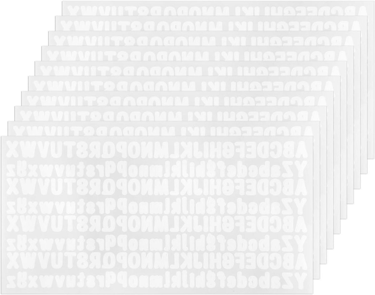 Alfabet Stickers Wit Vinyl Letterstickers voor Wanddecoratie Hoofdletters en Kleine Letters 13 cm