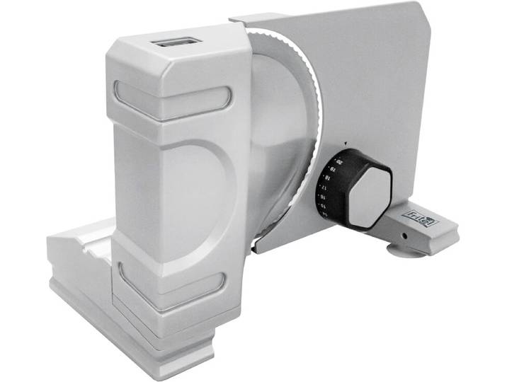 Fritel Snijmachine SL 3710 - Universele snijmachine/Broodsnijder/Vleessnijder - 0-20 mm - Ø 19 cm - 150 W - Universeel mes - 15° schuine slede