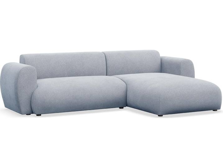 Selsey Emia – L-Form Ecksofa mit Schlaffunktion, Chenille-Stoff, rechts ausgerichtet, Hellblau