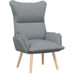 vidaXL Sessel Hellgrau 69 x 74 x 93 cm Stoff und Sperrholz