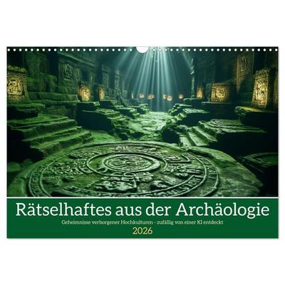 Rätselhaftes aus der Archäologie (Wandkalender 2026 DIN A3 quer), CALVENDO Monatskalender