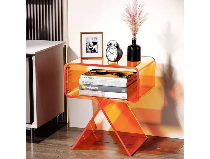 Armoire de rangement latérale en acrylique, table de chevet créative, table basse à la mode pour salon, meubles de maison modernes