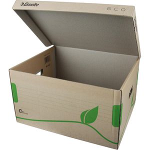 Esselte Archivcontainer 623918, Eco, für Archivboxen, mit Klappdeckel, braun, 10 Stück