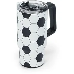 Tchibo - Outdoor-Trinkbecher im Fußball-Look - schwarz