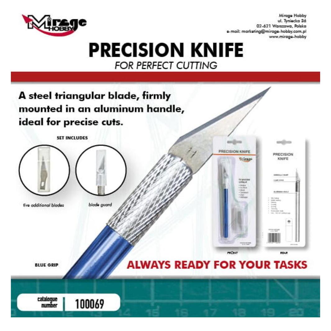 Mirage Hobby MIRAGE Precision Knife + 5 blades (BLUE) (Cutter, Ersatzklinge) (100069)