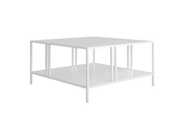 [en.casa] Couchtisch Kumlinge 40/80/80 cm, Weiß, Metall, Quadratisch,Quadratisch, 80x40x80 cm, Wohnzimmer, Wohnzimmertische, Couchtische
