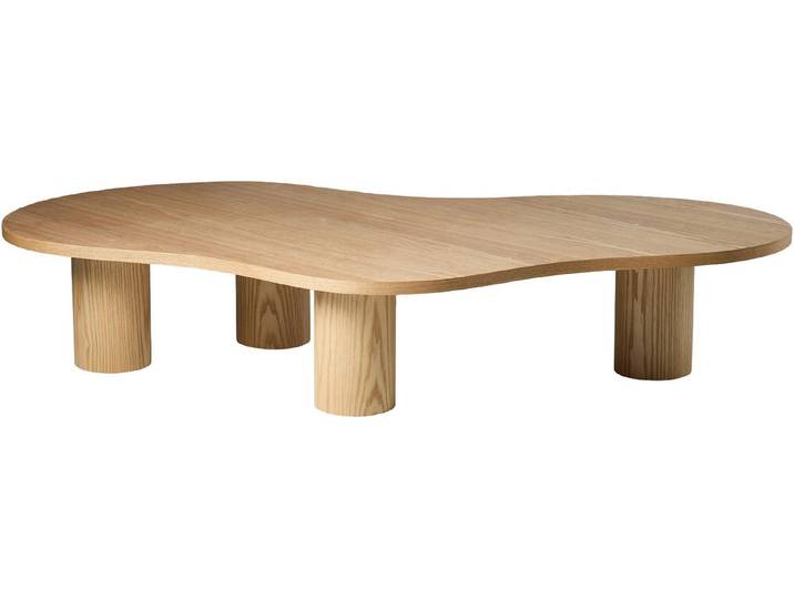 SalesFever Couchtisch Aven 160x85 cm zeitloses Design mit Echtholzfurnier, Markante organische Form mit skulpturalem Charakter