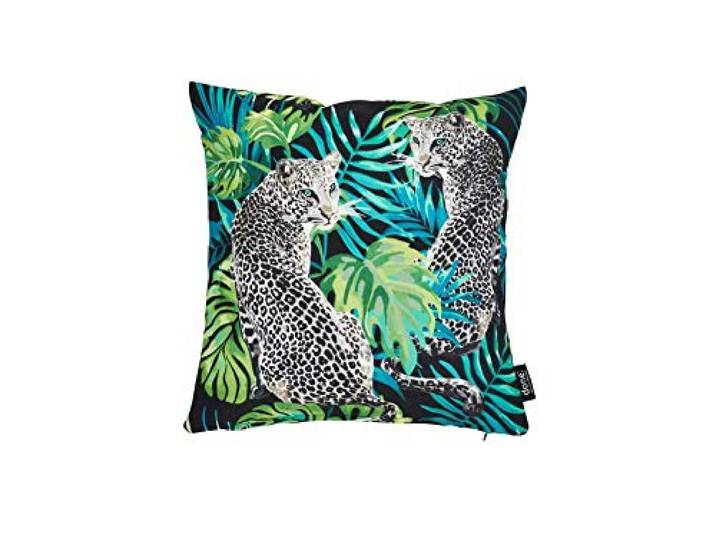 DONE Beidseitig Bedruckte Kissenhülle 65x65cm, Leopard kuschelig weich schönes Wohngefühl farbenfroh 100% Polyester