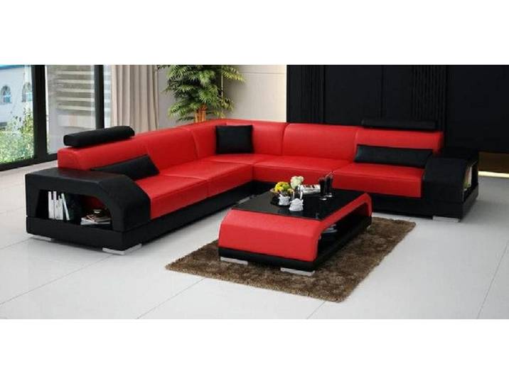 Xlmoebel Ecksofa Design Ledersofa in stilvollem Look mit großzügiger Wohnlandschaft, Wohnlandschaft, Hergestellt in Europa