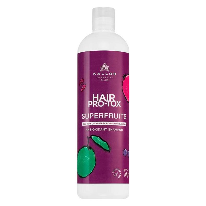 Kallos Cosmetics Kallos - Hair Pro-Tox Superfruits Antioxidant Shampoo - Gentle cleansing and strengthening shampoo (Flüssiges Shampoo, 500 ml) (39718535)