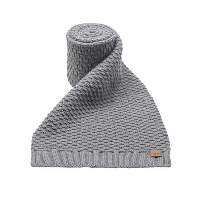 Strickschal CHILLOUTS "Garrick Scarf", Herren, grau (hellgrau), Grobstrick, Kunstfaser, unifarben, Modetücher, mit hochwertigem Strickmuster
