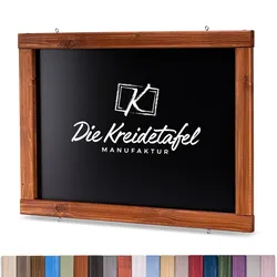 Die Kreidetafel Manufaktur Kreidetafel mit Holzrahmen / Teak 90x60cm
