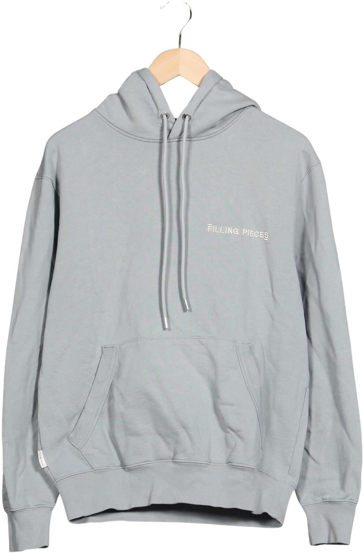 Filling Pieces Herren Kapuzenpullover, Hellblau, Gr. M, Baumwolle - Second Hand