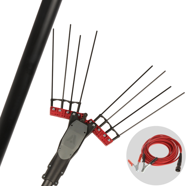 Lisam Imola GP - Abbacchiatore elettrico a batteria tipo auto con cavo in dotazione - Asta fissa 220 cm