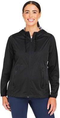 North End NE75W Women's Network Lightweight Jacket in Black Heather size XS   Polyester Blend