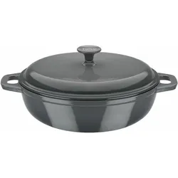 GSW Gusseisen Schmortopf 30 cm - 4,5 Liter GREY SHADOW, Pfanne + Kochtopf, Grau