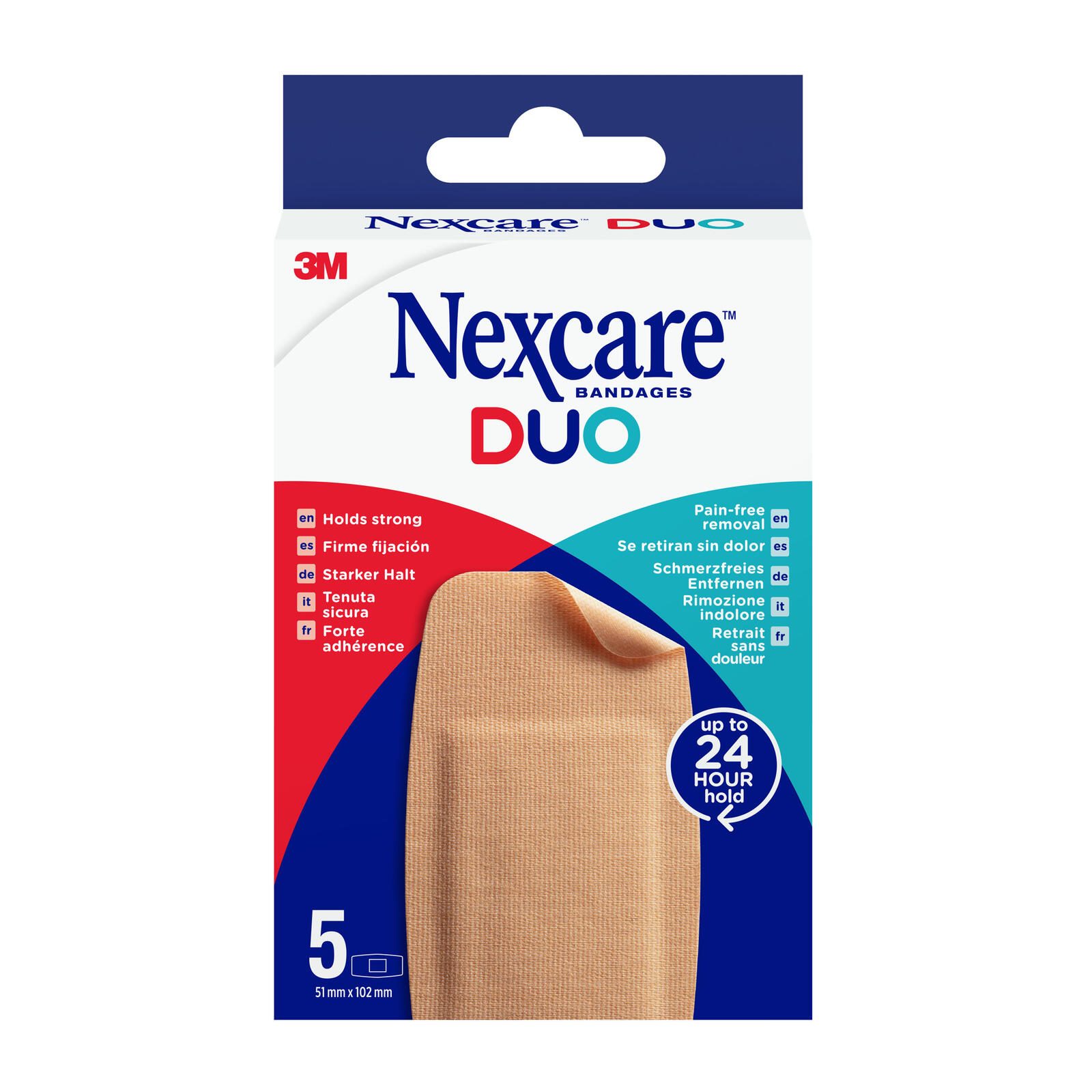 Nexcare® Duo MAXI Pflaster 5,10 x 10,20 cm, beige N17-8-1M