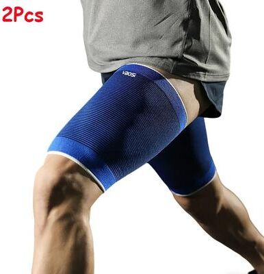 Uplifted Finds Thigh Compression Sleeves For Outdoor Sports And Runners (1 Pair Pack) blue