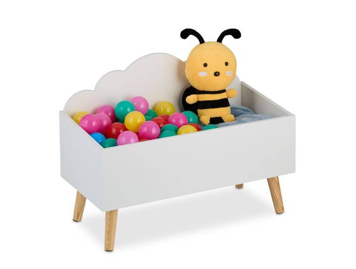 Relaxdays Coffre à jouets en forme de nuage