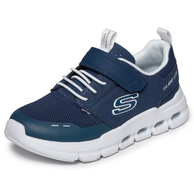 Sneaker SKECHERS "SKECHERS GLIDE-STEP FLOW", Mädchen, Gr. 32, Textil, blau (navy), Lederimitat, Textil, Schuhe Sneaker, Grössenschablone zum Download