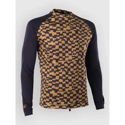 Ion Rashguard Maze Ls Longsleeve Lycra checkered / gold Gr. M