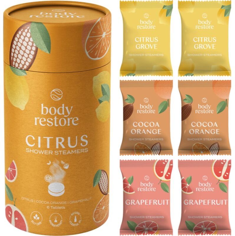Body Restore Citrus Shower Steamers galets de douche 6 pcs