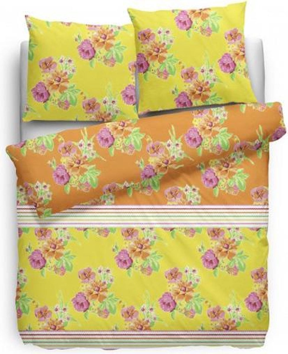 Covers & Co Meribelle Dekbedovertrek Lits-jumeaux Geel 240 x 220 cm