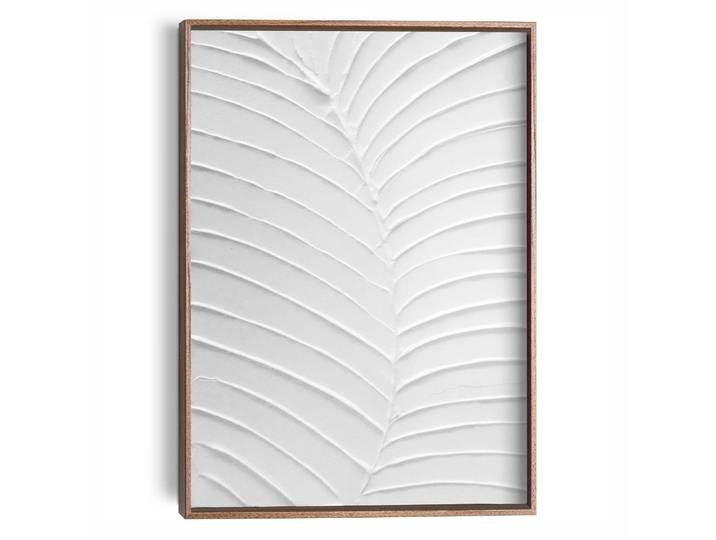 Wandbild REINDERS Blattadern , weiß (farbe bild(er): weiß), B:30cm H:40cm T:3cm, Bilder, Wandbild, Wohnzimmer - Weiß - MDF - Blumen und Pflanzen - 30x40 cm