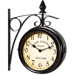 Deuba Monzana Wanduhr Vintage Schwarz