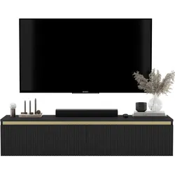 TV-LOWBOARD Selene Schwarz matt 140 cm