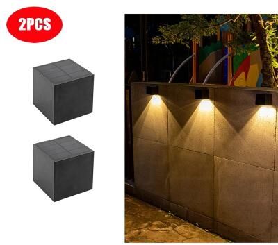 Uplift Picks Solar Wall Light Outdoor LED Waterproof Garden Fence Decorative Lamp 2 Pcs