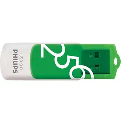 Philips Vivid (256 GB, USB-A), USB Stick, Weiss, Grün