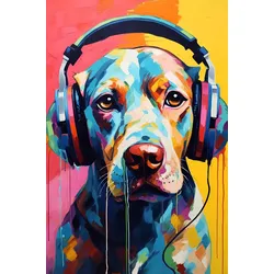Acrylglasbild DOGGY SOUND (BHT 80x120x1,80 cm) - BHT 80x120x1,80 cm