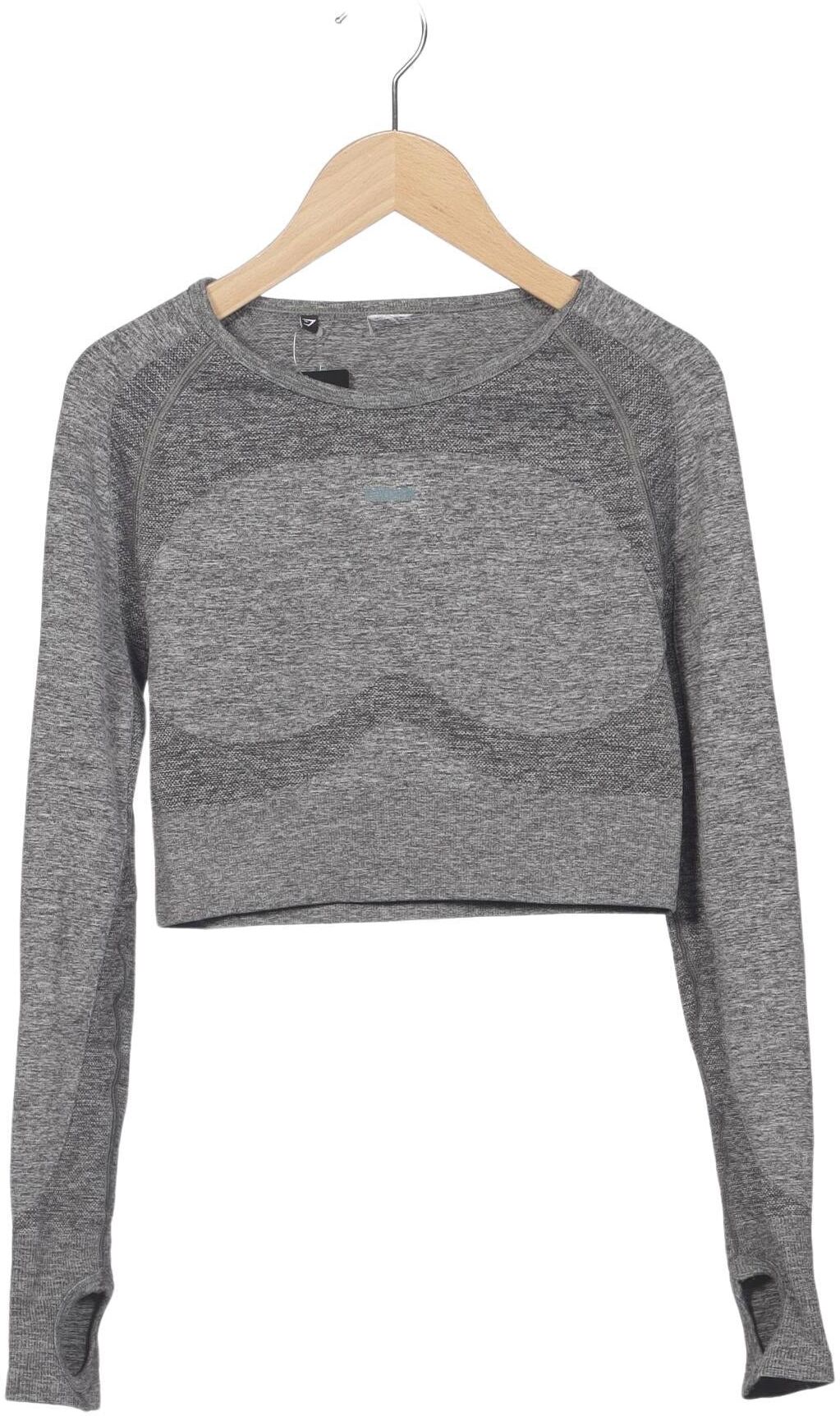 Gymshark Damen Langarmshirt, Grau, Gr. 3Xs, kein / Etikett - Second Hand