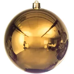 Weihnachtskugel aus Kunststoff, gold, 14 cm Ø