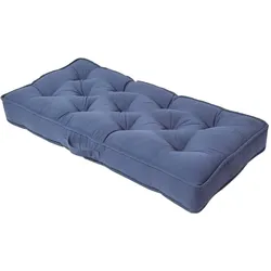 SITZAUFLAGE für Zweisitzer-Sofa 100 x 48 cm – dickes Sitzkissen dunkelblau