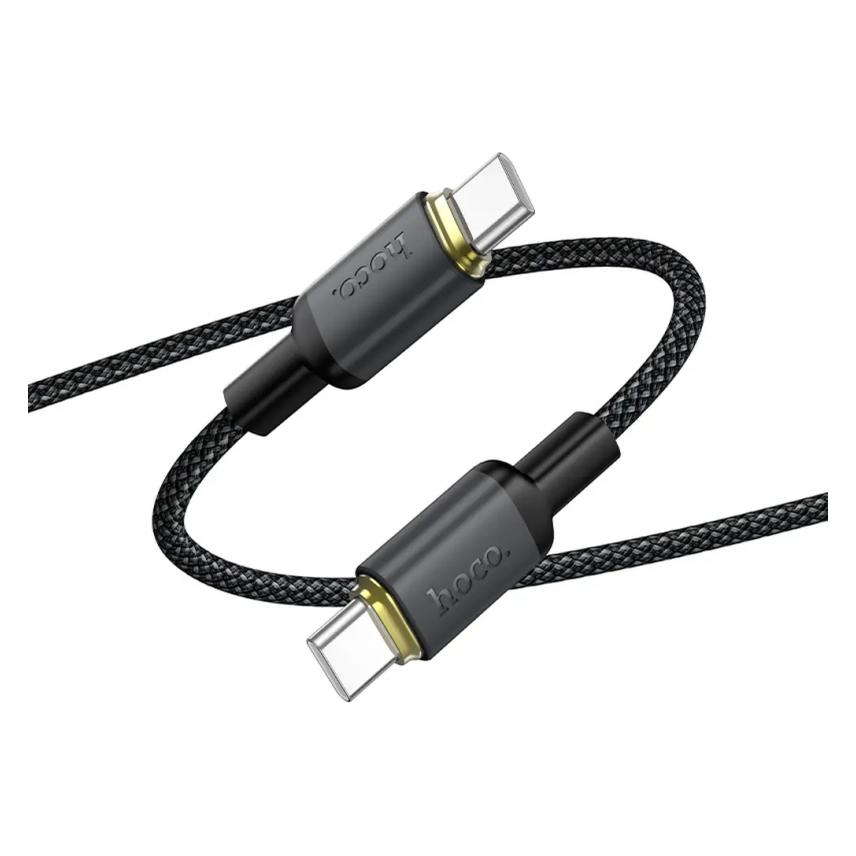 Hoco Kabel USB-C auf USB-C 3 A, 60 W, 1 m, X128 Benefit, schwarz (1 m, 60 W) (72217092)
