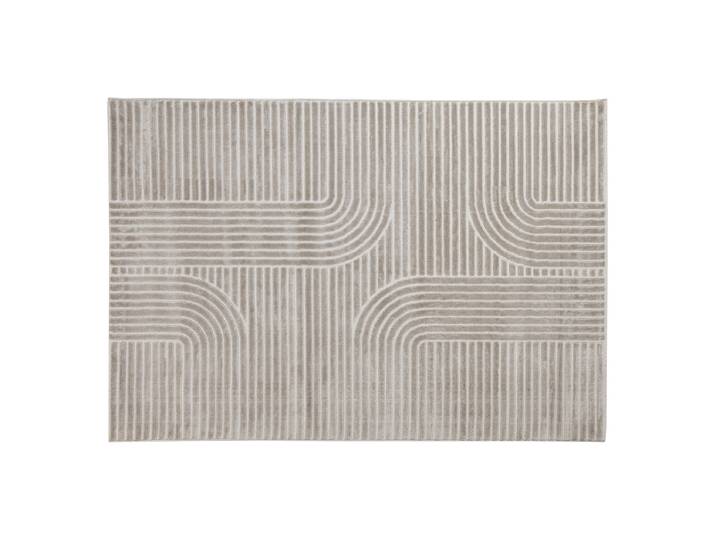 Tapis graphique rectangulaire beige 160 x 230 cm MAGNUS