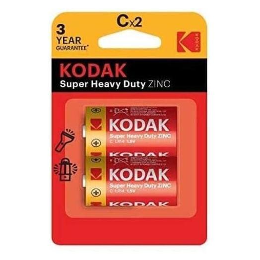 Kodak SUPER HEAVY DUTY Einmal Zinkchlorid Batterie LR14, 2-pack (2 Stk., C, 2700 mAh) (30951051)