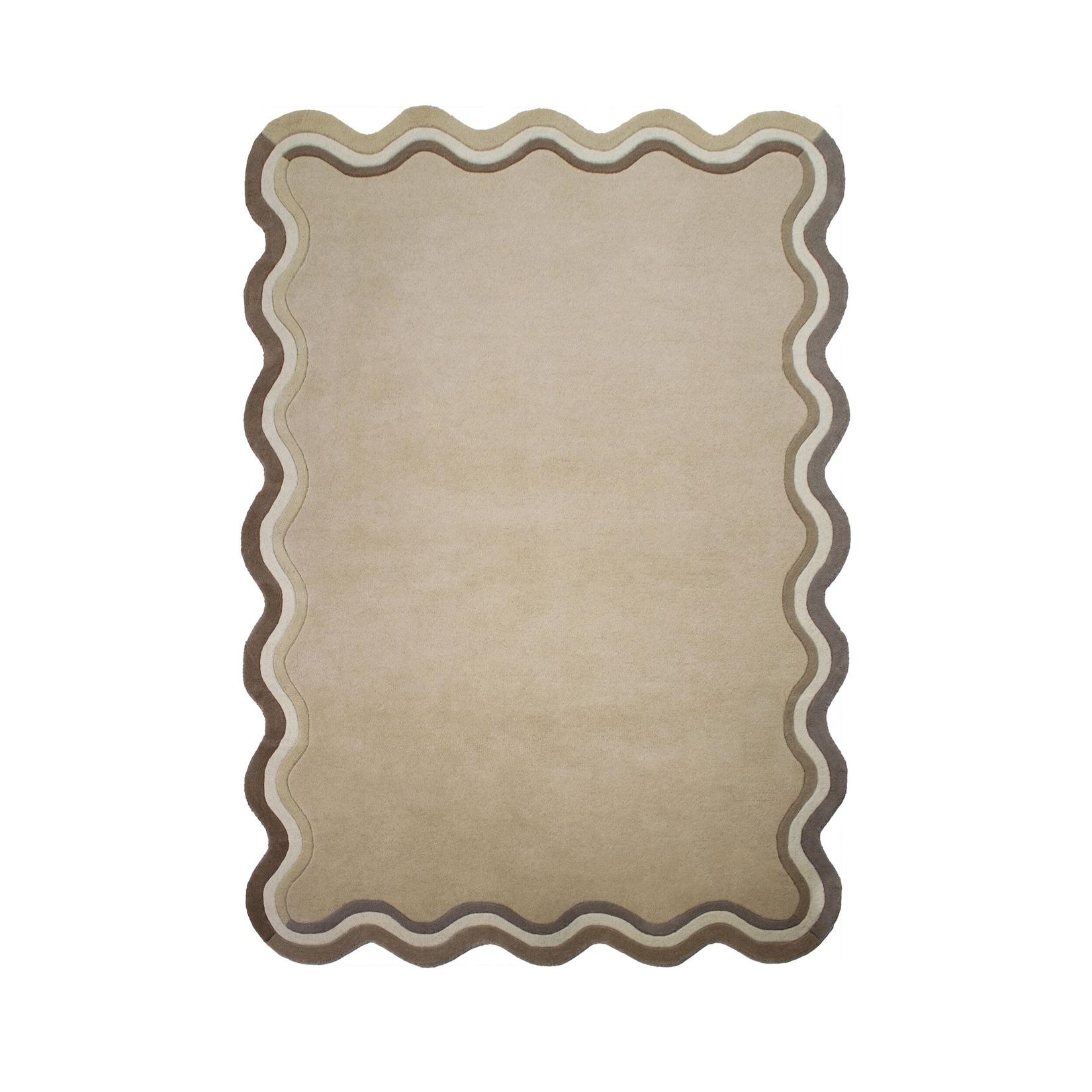 Wollteppich Hoch-Tief Natur 160 x 230 cm - WINCH Kadima Design