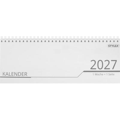 Stylex Schreibtischquerkalender 2027, 32 Blatt