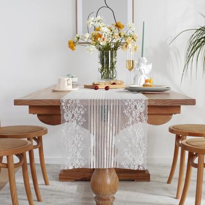 Enova Home White Lace Table Runner