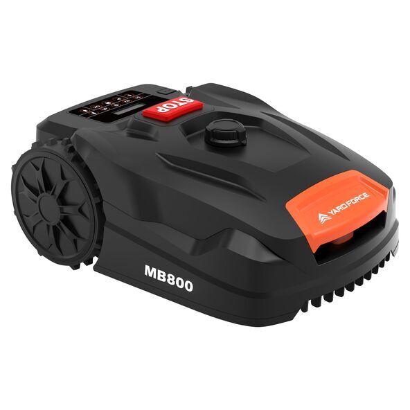 Yard Force Mähroboter MB 800 mit Mähgarage - Akku, App-Steuerung, Mulchsystem, Regensensor, für 800 m² Rasenroboter, inkl. Zubehör & Begrenzungskabel