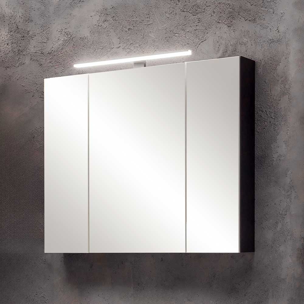 Pharao24.de Badezimmerspiegelschrank mit LED Beleuchtung 81 cm breit