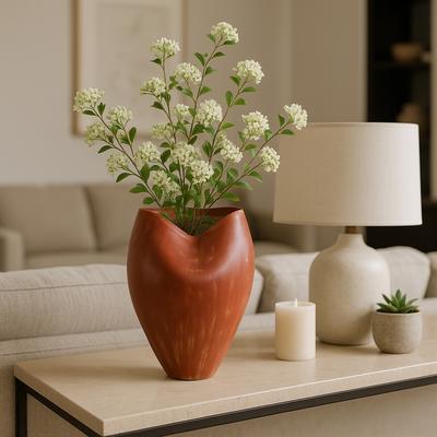 Sagebrook Home Porcelain Jenison Elegant Decorative Vase - Red