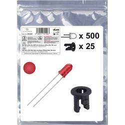 Quadrios 25O201 LED-Sortiment Rot Rund 3 mm 700 mcd 20 mA 2.0 V Package