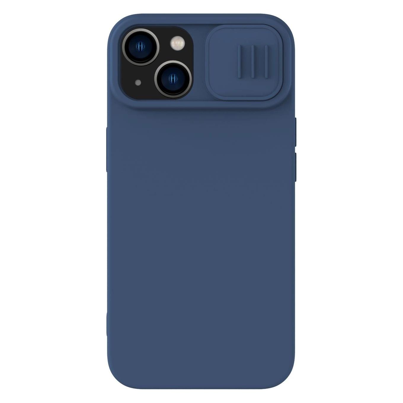 Nillkin CamShield Silk Silikonhülle iPhone 14 Plus Cover mit Kameraabdeckung Blau (Apple iPhone 14 Plus) (NLK852)
