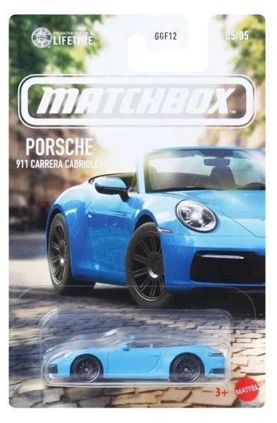Matchbox Porsche 911 Carrera Cabriolet 5/5 European Series 2026 modelauto, Blauw