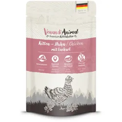 Venandi Animal 125 Gramm Katzennassfutter 12 x 125 Gramm Kitten Huhn mit Lachsöl